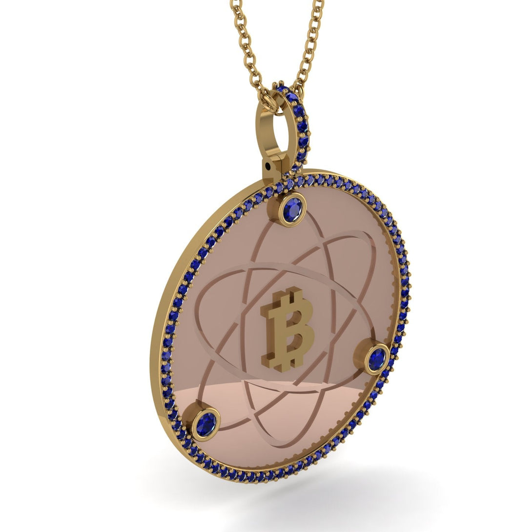 Bitcoin Sapphire Atom Necklace - Kingston No. 40