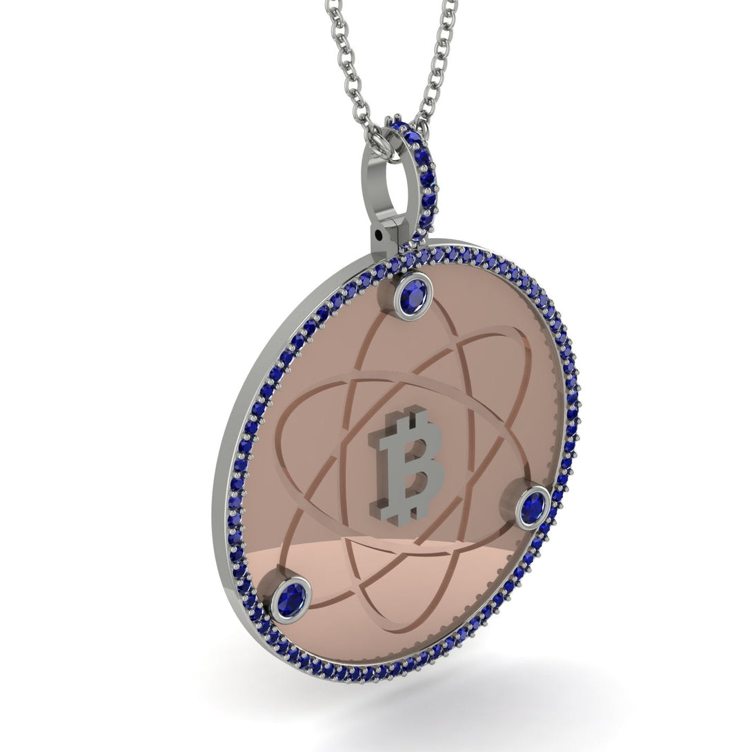 Bitcoin Sapphire Atom Necklace - Kingston No. 42