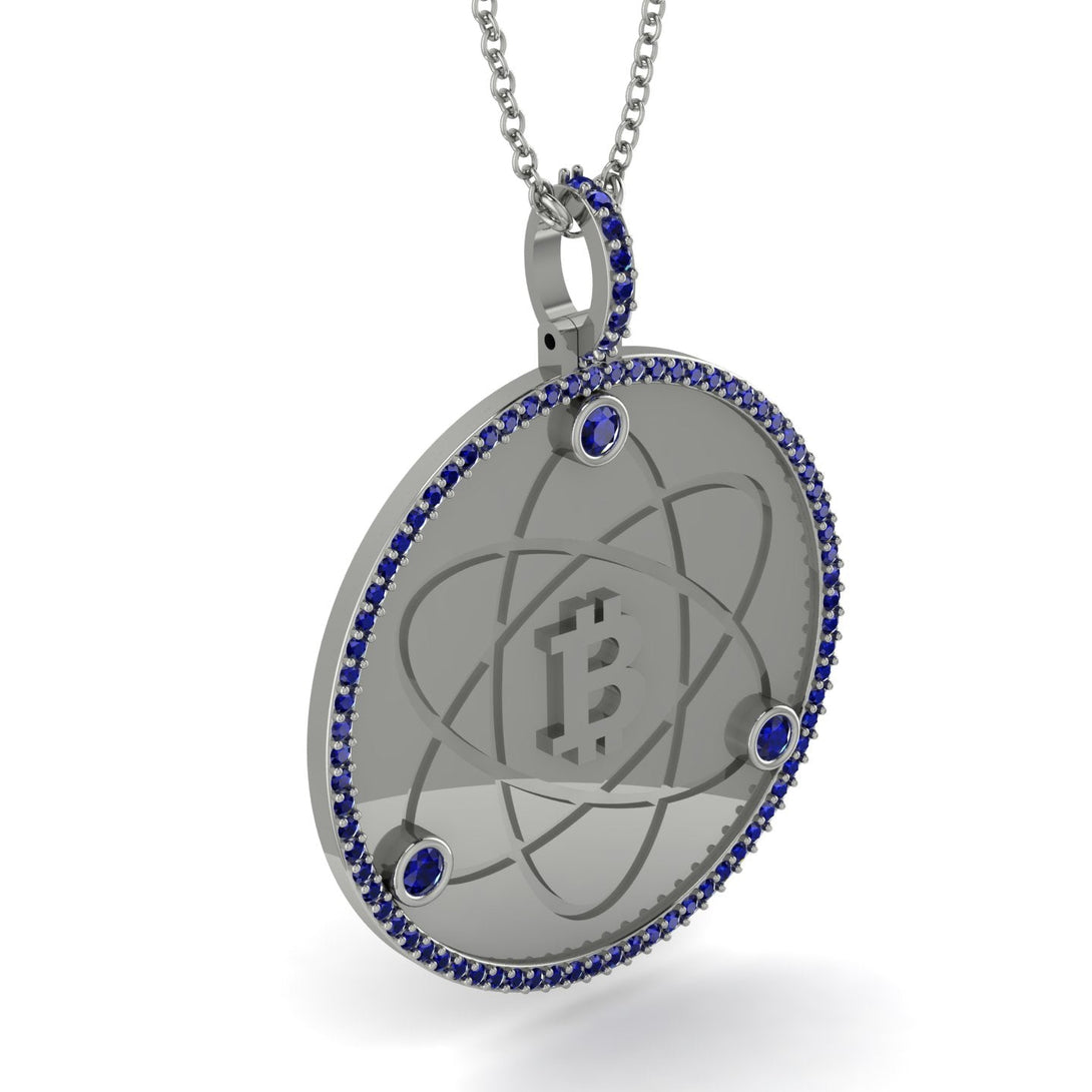 Bitcoin Sapphire Atom Necklace - Kingston No. 45