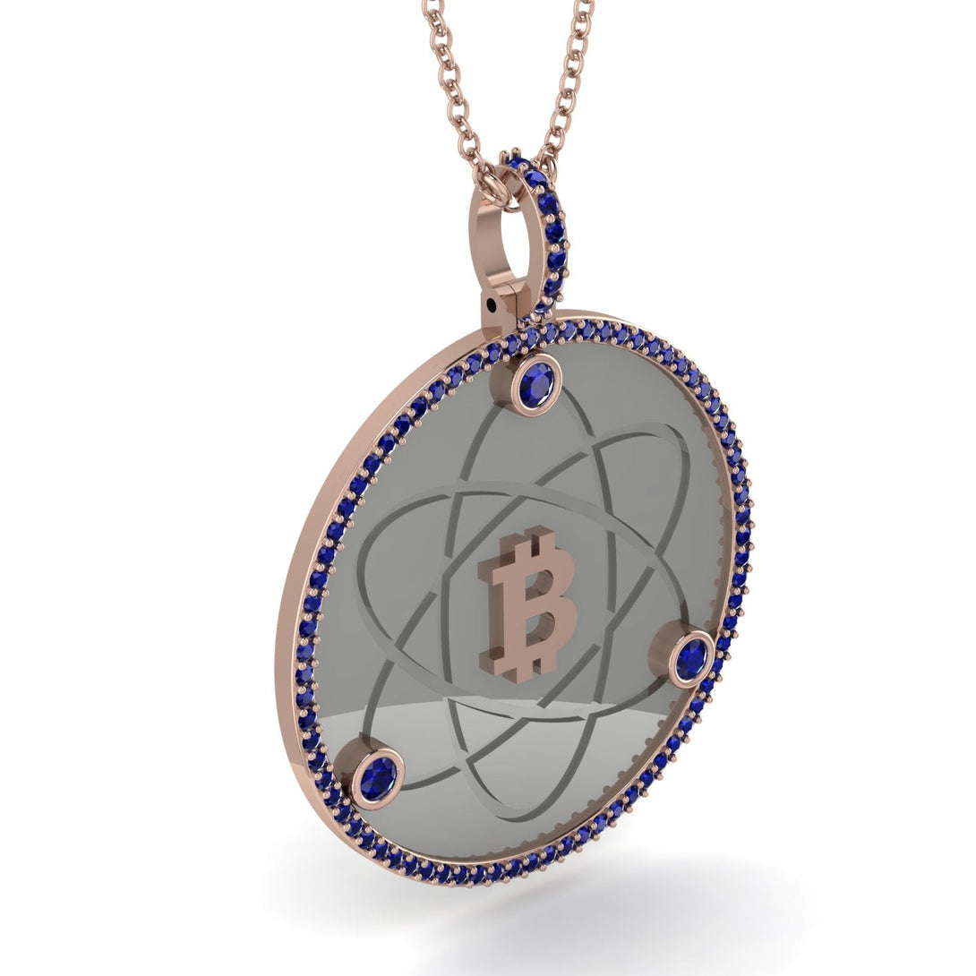 Bitcoin Sapphire Atom Necklace - Kingston No. 44
