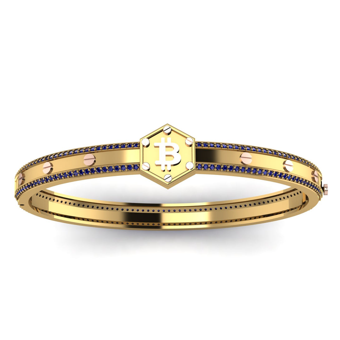 Bitcoin Sapphire Bracelet - Wesley No. 40