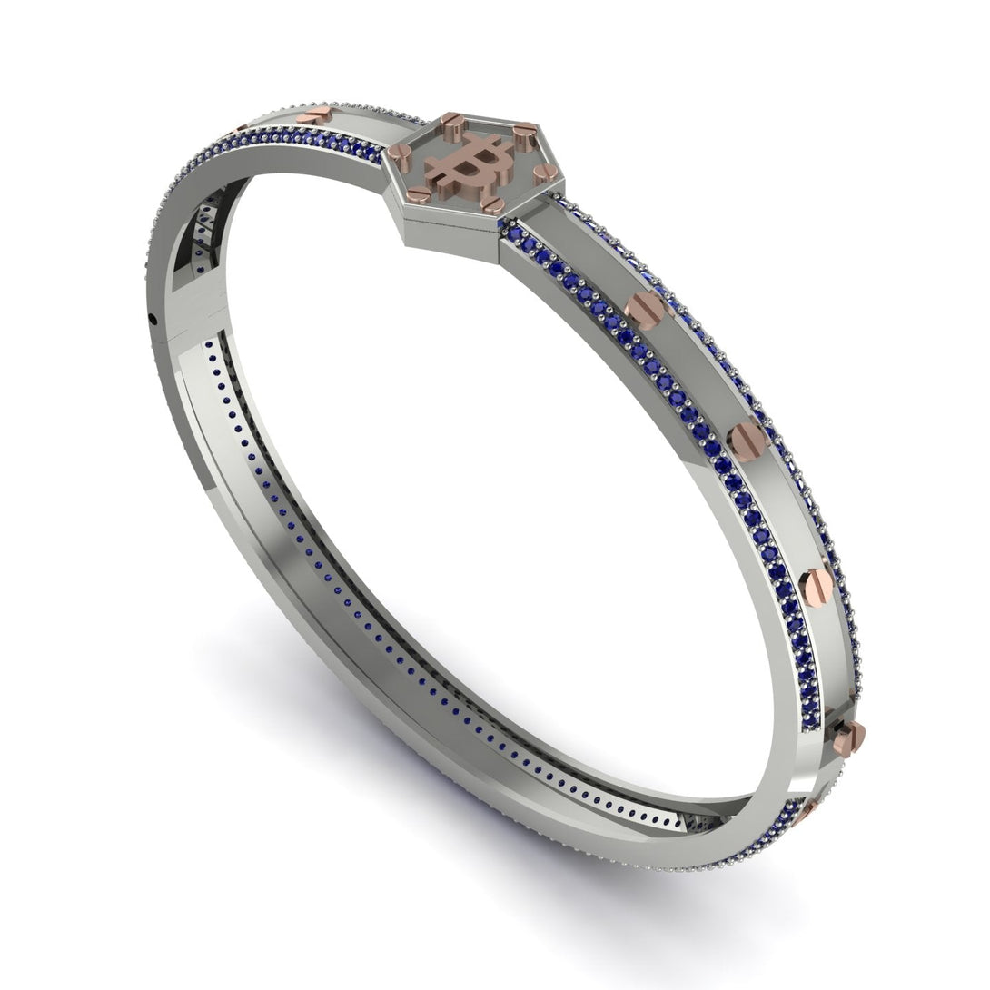 Bitcoin Sapphire Bracelet - Wesley No. 42