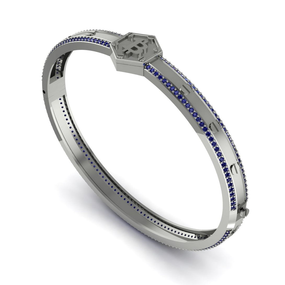 Bitcoin Sapphire Bracelet - Wesley No. 45