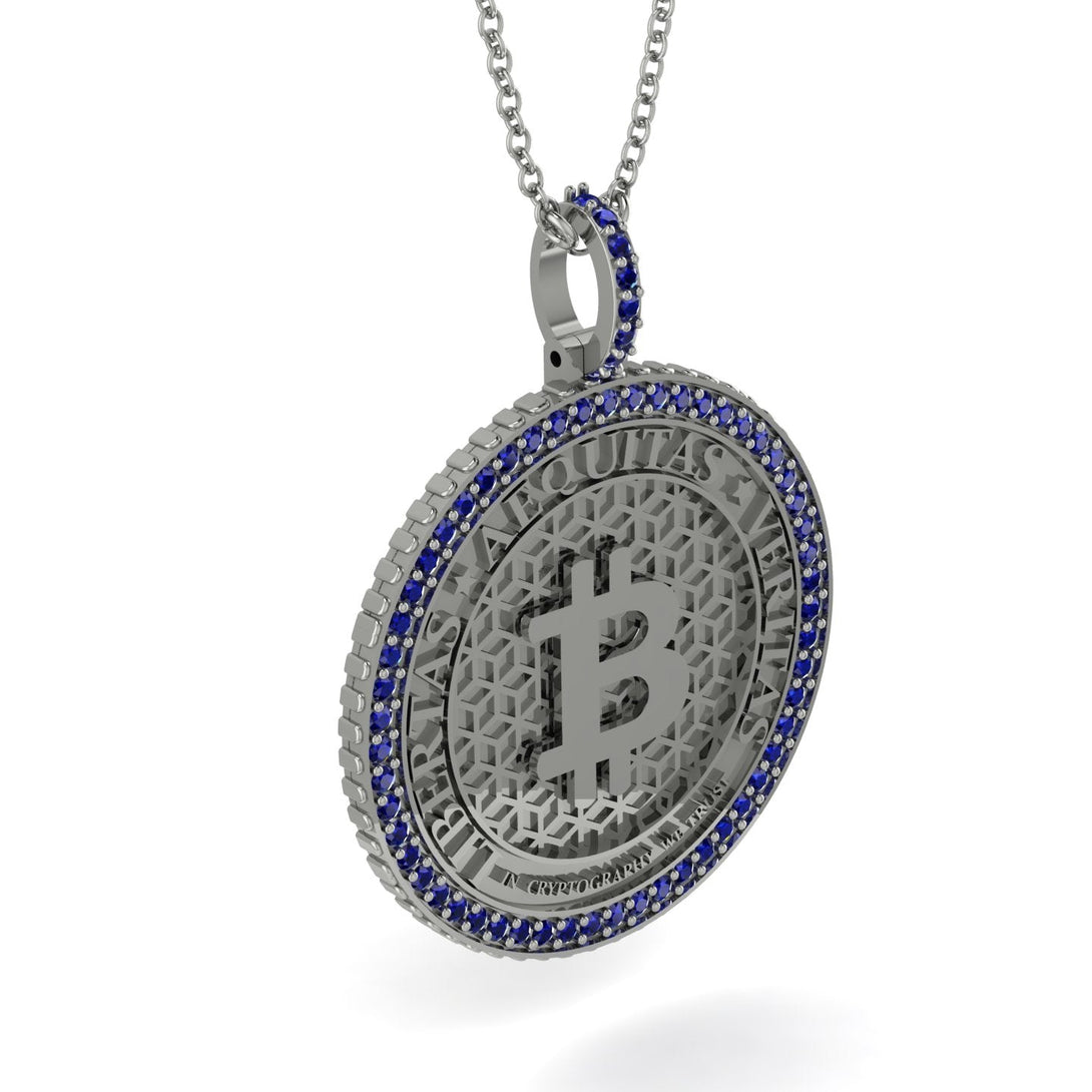 Bitcoin Sapphire Necklace - Cooper No. 45