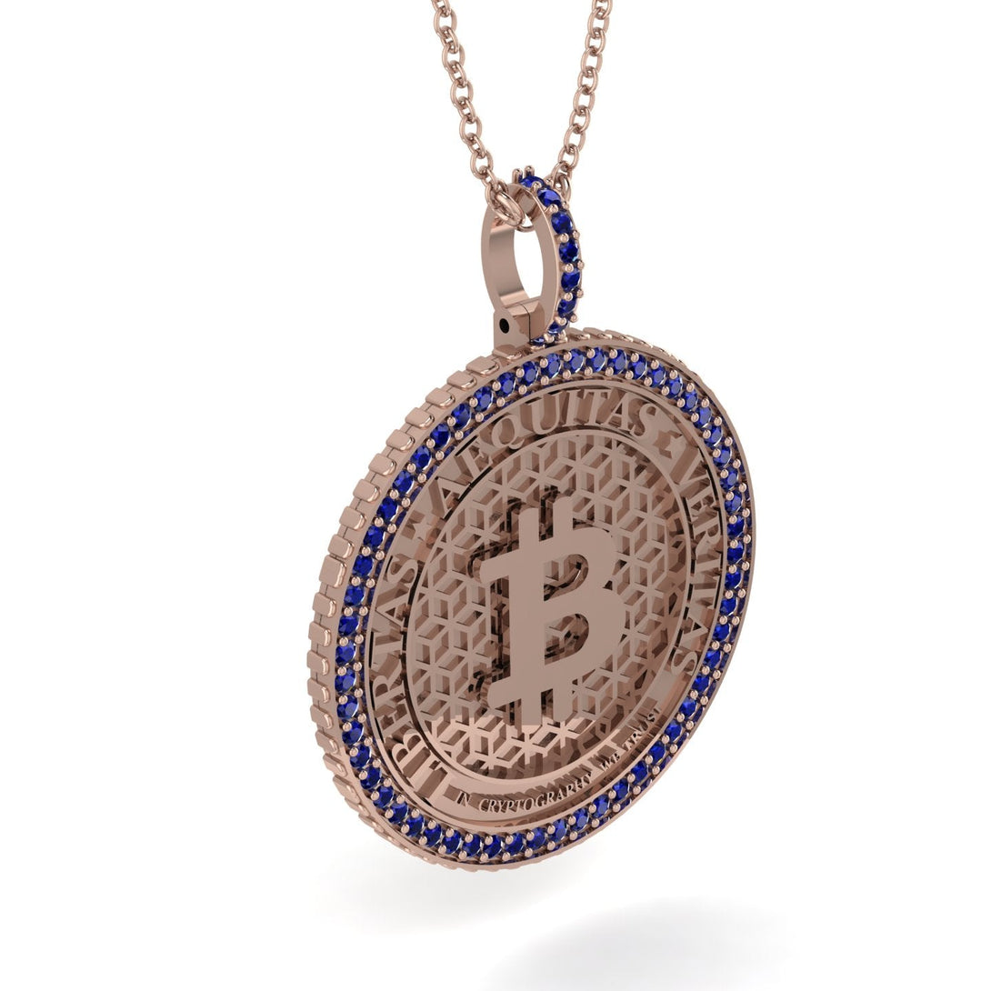 Bitcoin Sapphire Necklace - Cooper No. 41