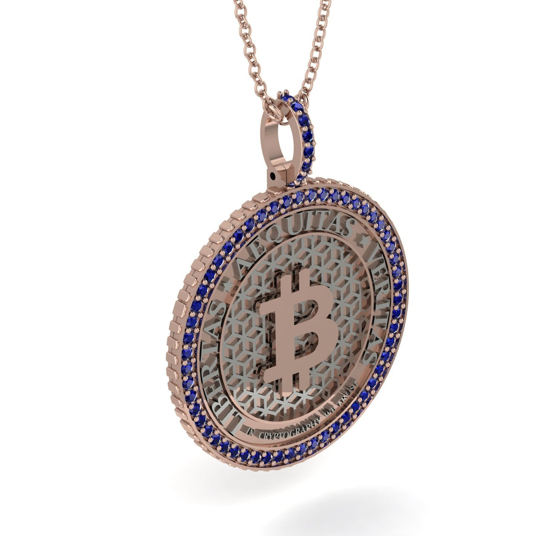 Bitcoin Sapphire Necklace - Cooper No. 44