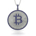 Bitcoin Sapphire Round Pendant - Easton No. 45