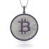 Bitcoin Sapphire Round Pendant - Easton No. 42