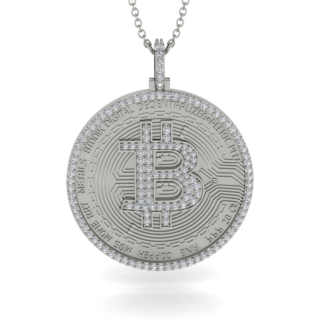 Bitcoin Diamond Round Pendant - Easton No. 9