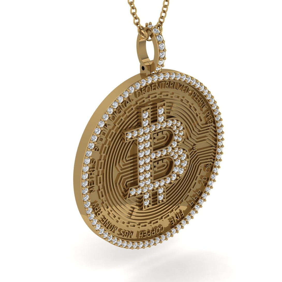 Bitcoin Diamond Round Pendant - Easton No. 1