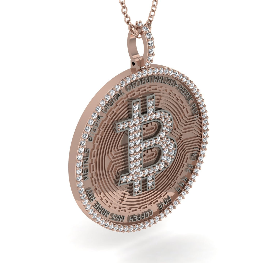 Bitcoin Diamond Round Pendant - Easton No. 8