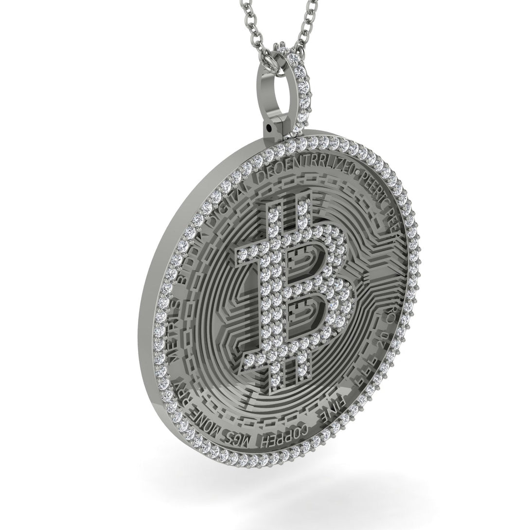 Bitcoin Diamond Round Pendant - Easton No. 9