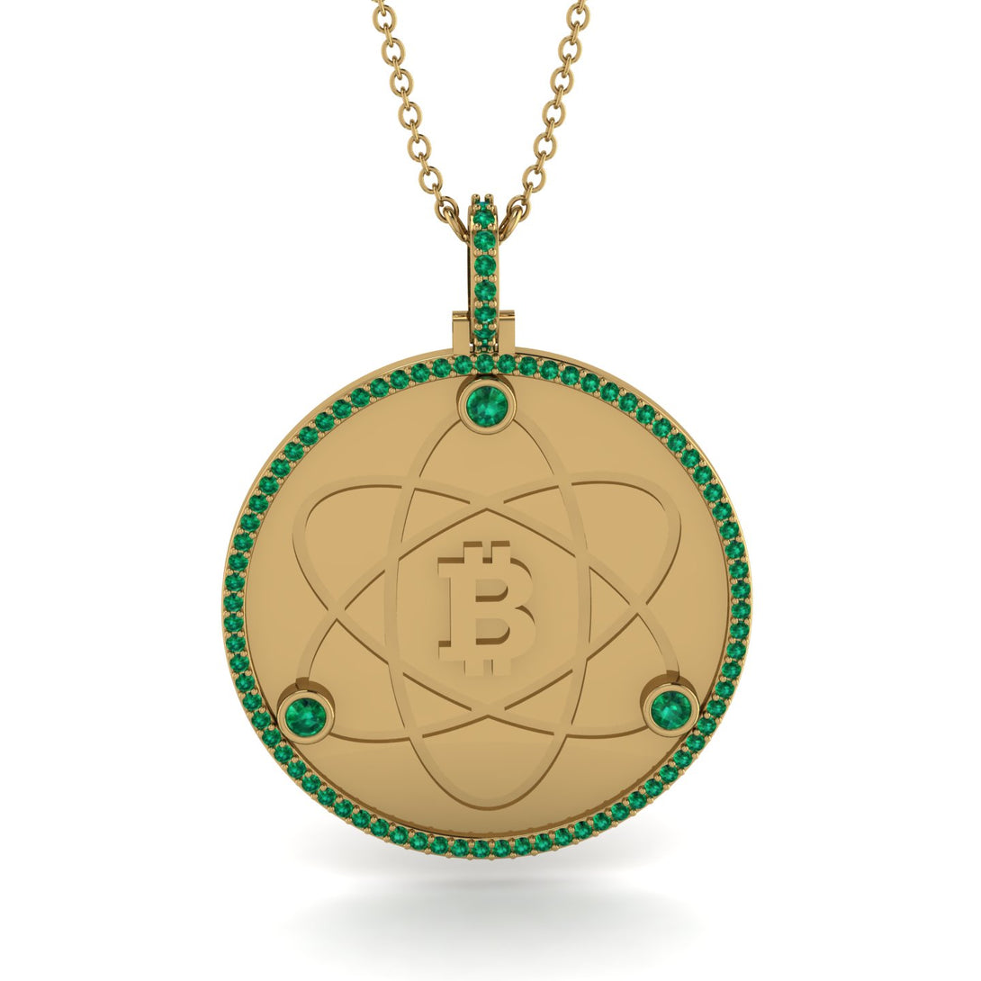 Bitcoin Emerald Atom Necklace - Kingston No. 10