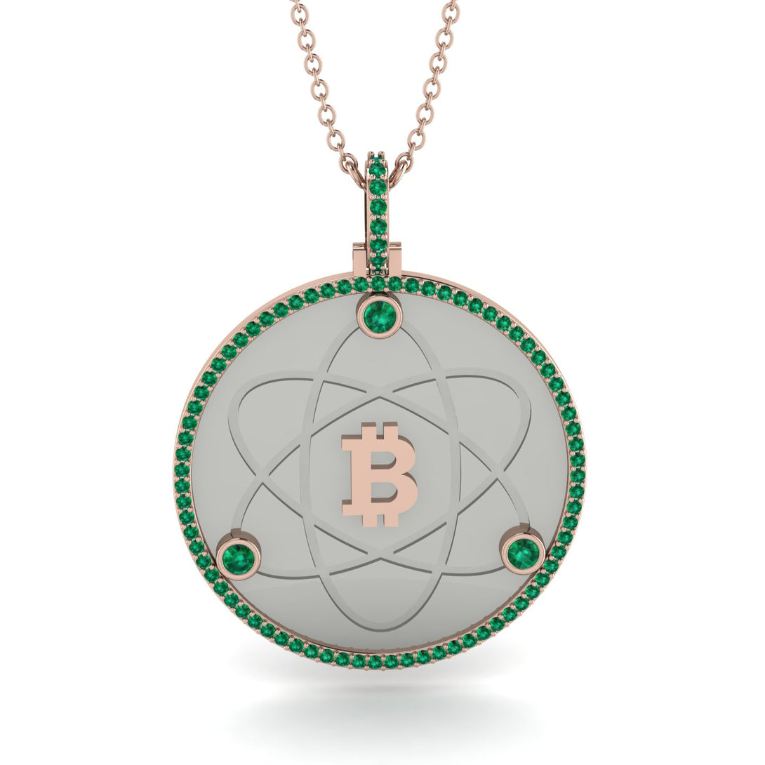Bitcoin Emerald Atom Necklace - Kingston No. 17