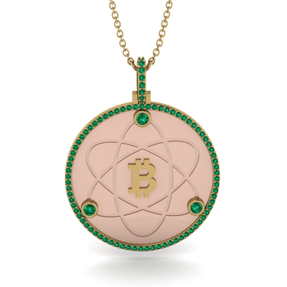 Bitcoin Emerald Atom Necklace - Kingston No. 13