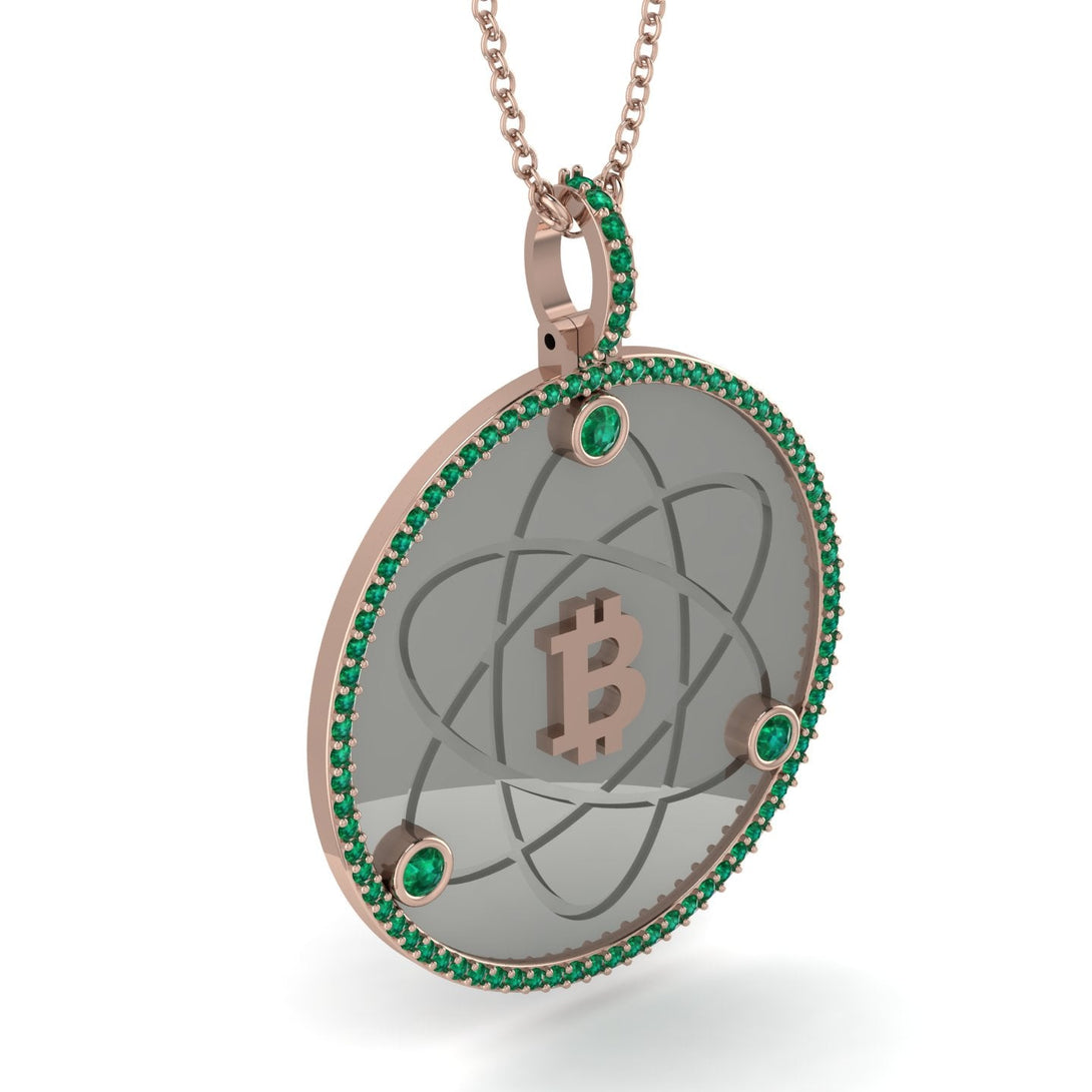 Bitcoin Emerald Atom Necklace - Kingston No. 17