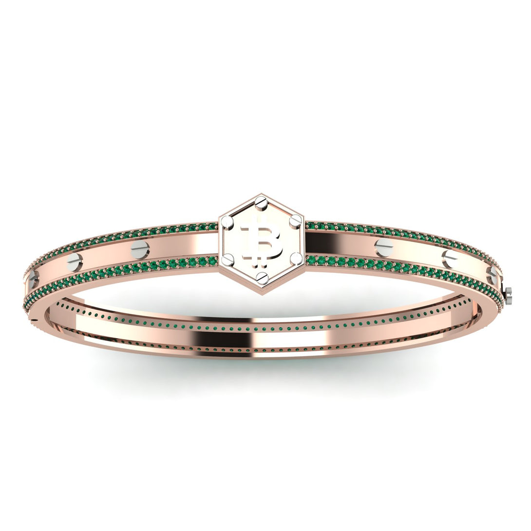 Bitcoin Emerald Bracelet - Wesley No. 17