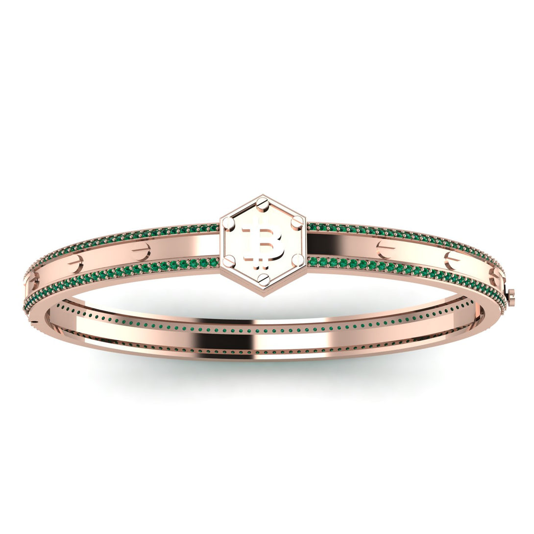 Bitcoin Emerald Bracelet - Wesley No. 14