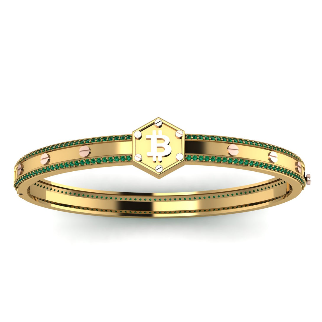 Bitcoin Emerald Bracelet - Wesley No. 13