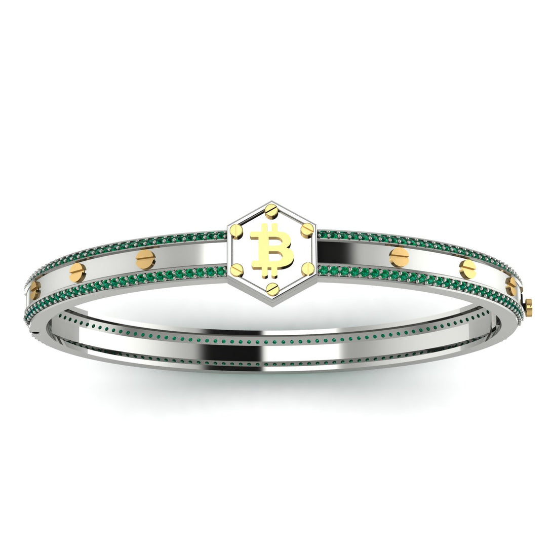 Bitcoin Emerald Bracelet - Wesley No. 12