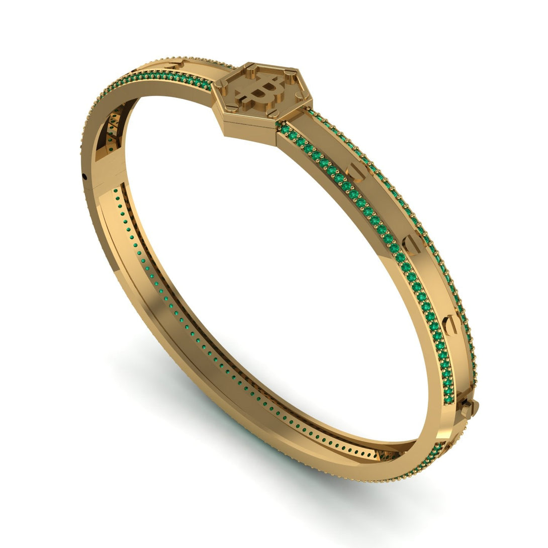 Bitcoin Emerald Bracelet - Wesley No. 10