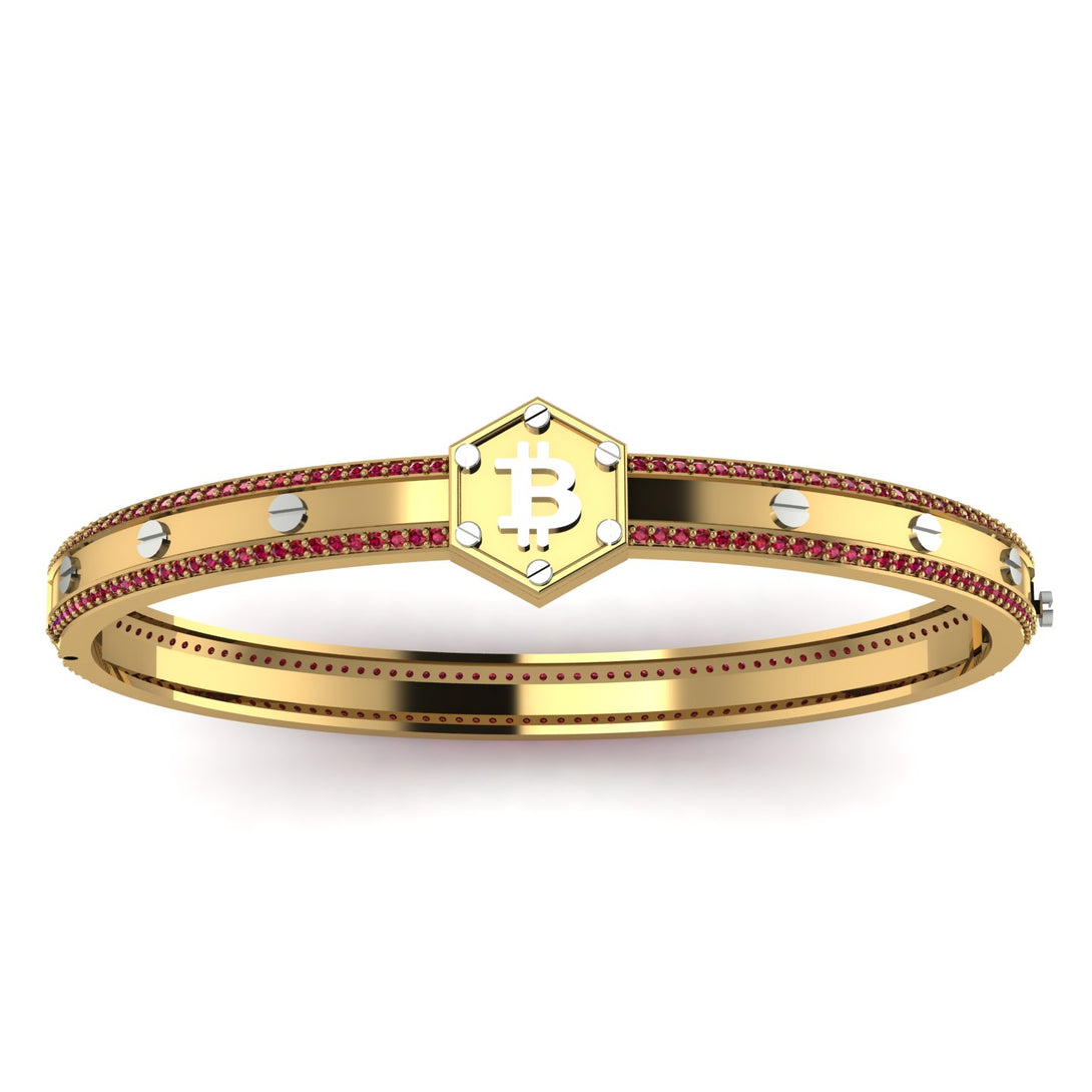 Bitcoin Ruby Bracelet - Wesley No. 34