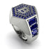 Bitcoin Sapphire Signet Ring - Axel No. 45