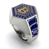 Bitcoin Sapphire Signet Ring - Axel No. 39