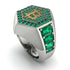 Bitcoin Emerald Signet Ring - Axel No. 12
