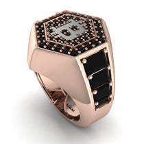 Bitcoin Black Diamond Signet Ring - Axel No. 26 image 1