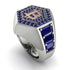 Bitcoin Sapphire Signet Ring - Axel No. 42