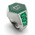Bitcoin Emerald Signet Ring - Axel No. 18