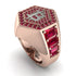 Bitcoin Ruby Signet Ring - Axel No. 35