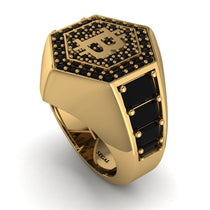 Bitcoin Black Diamond Signet Ring - Axel No. 19 image 1