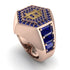 Bitcoin Sapphire Signet Ring - Axel No. 38