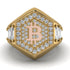 Bitcoin Diamond Signet Ring - Axel No. 4