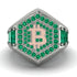 Bitcoin Emerald Signet Ring - Axel No. 15