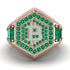 Bitcoin Emerald Signet Ring - Axel No. 17