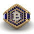 Bitcoin Sapphire Signet Ring - Axel No. 43