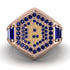 Bitcoin Sapphire Signet Ring - Axel No. 38