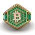 Bitcoin Emerald Signet Ring - Axel No. 13