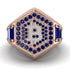 Bitcoin Sapphire Signet Ring - Axel No. 44