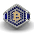 Bitcoin Sapphire Signet Ring - Axel No. 39