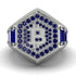 Bitcoin Sapphire Signet Ring - Axel No. 45