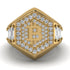 Bitcoin Diamond Signet Ring - Axel No. 1
