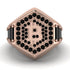 Bitcoin Black Diamond Signet Ring - Axel No. 23