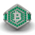 Bitcoin Emerald Signet Ring - Axel No. 18