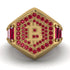 Bitcoin Ruby Signet Ring - Axel No. 28