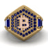 Bitcoin Sapphire Signet Ring - Axel No. 40
