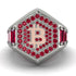 Bitcoin Ruby Signet Ring - Axel No. 33